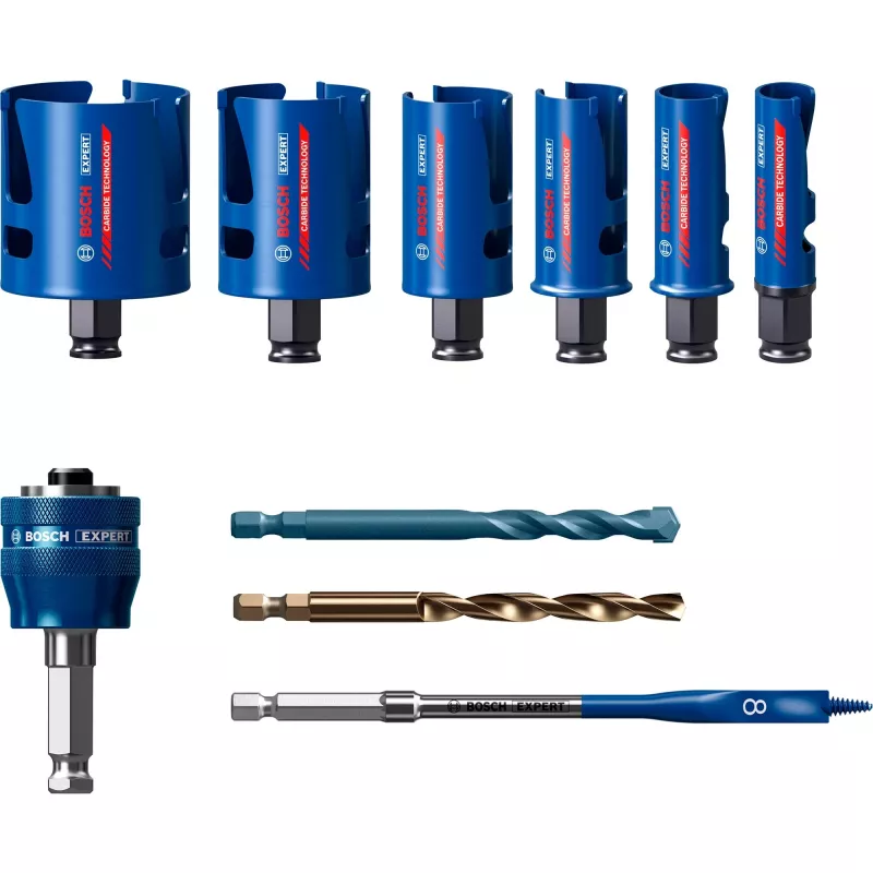 Bosch 2 608 900 490 Expert Construction Material -reikäsahasarja, 10 kpl, 20–64 mm