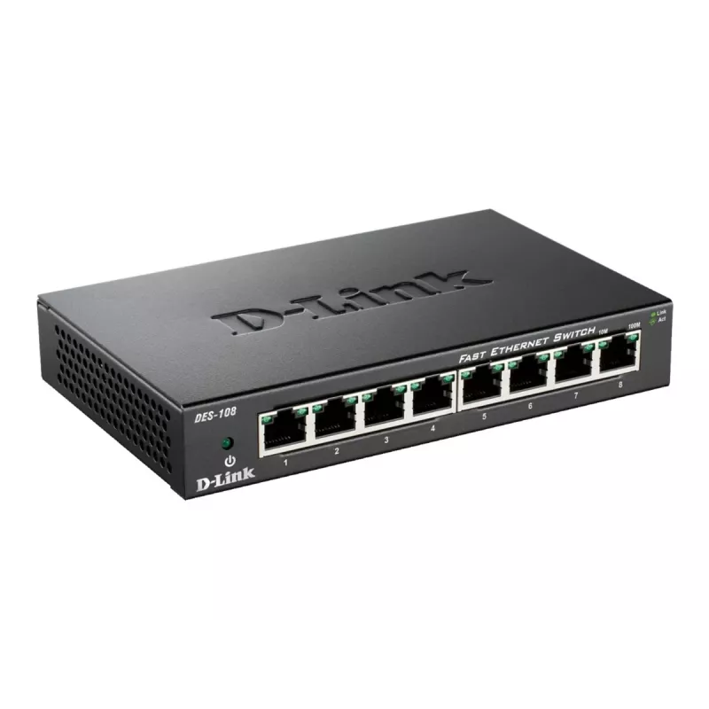 D-Link DES-108 musta
