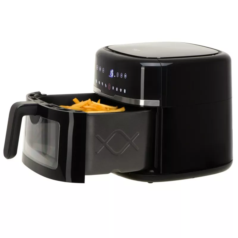 Adler AD 6318 kuumailmafriteerauskeitin, 8 l, 2500 W, LCD-näyttö, 9 ohjelmaa, musta