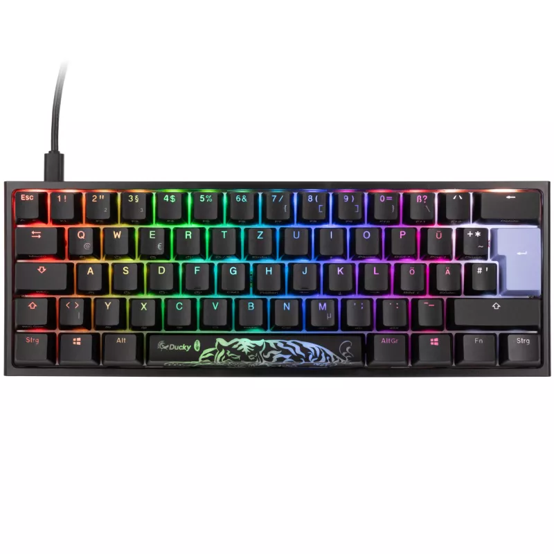 Mekaaninen pelinäppäimistö Ducky One 2 Pro Mini RGB LED Cherry Red -kytkimet, 60 % asettelu