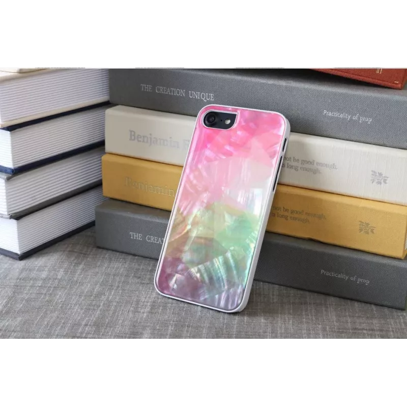 iKins suojakotelo Apple iPhone 8/7 – vesikukkakuvio, valkoinen
