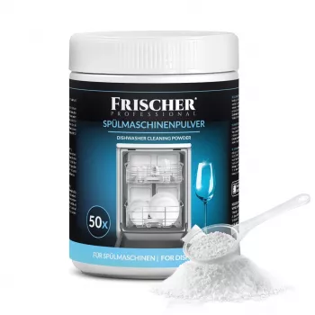 Astianpesukoneen puhdistusjauhe FRISCHER FR00122_1000, 1 kg, automaattisiin astianpesukoneisiin, muovipurkki