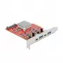 Laajennuskortti DeLOCK PCI Express x4 USB 10 Gbit/s 2x Type-A 2x Type-C