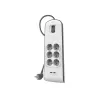 Pistorasialista Belkin BSV604VF2M-V2 — 6 pistorasiaa, 2× USB-A, 2 m johto