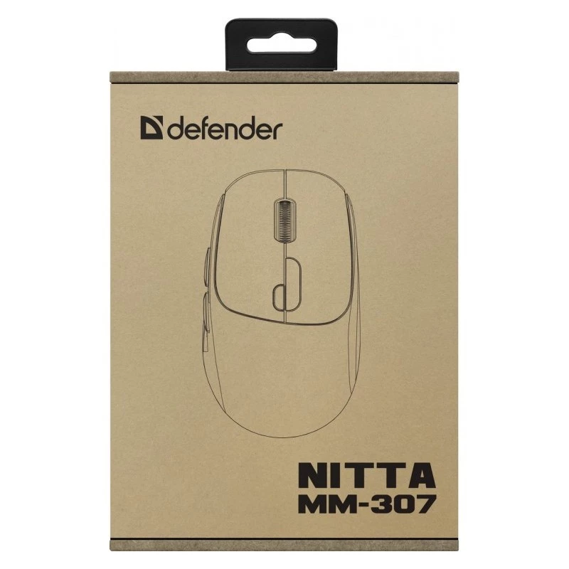 Hiiri Defender NITTA MM-307 RF+BT OPTINEN 1600dpi 6T VALKOINEN