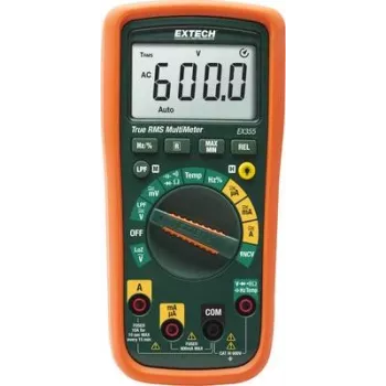 Extech EX355 käsikäyttöinen digitaalinen yleismittari CAT III 600 V näyttö (lukemat): 6000 (EX355)