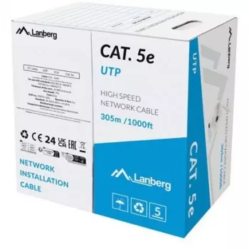 Lanberg LCU5-15CC-0305-S verkkokaapeli harmaa 305 m Cat.5/Cat.5e U/UTP (UTP)