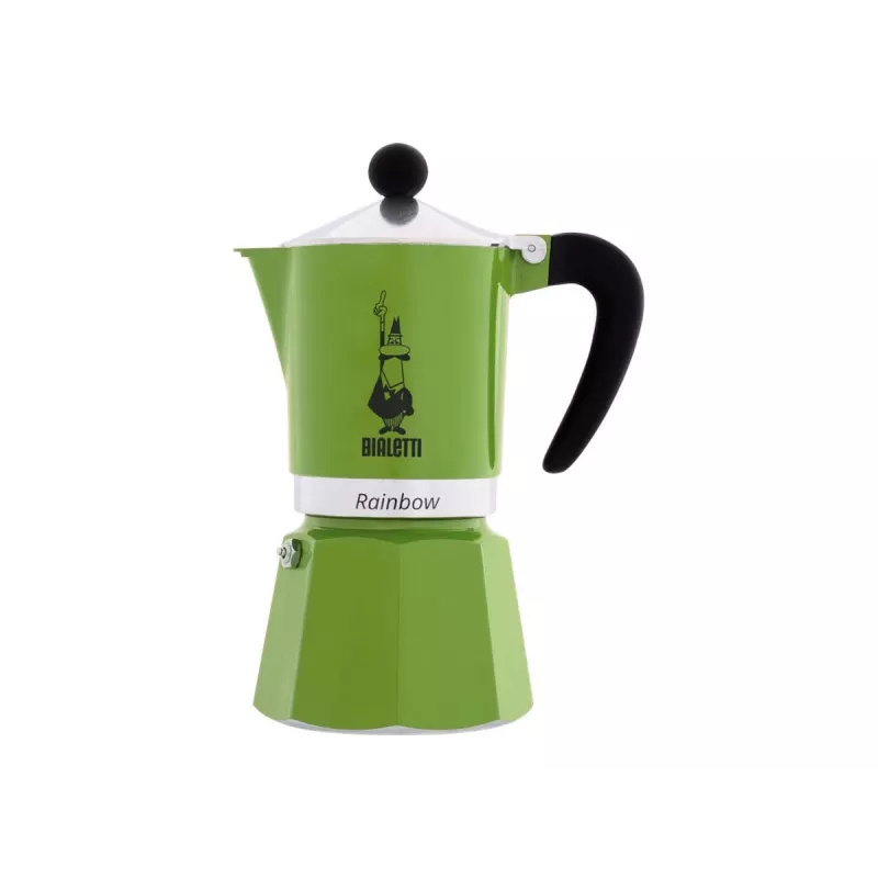 Bialetti Rainbow mokkapannu musta, vihreä