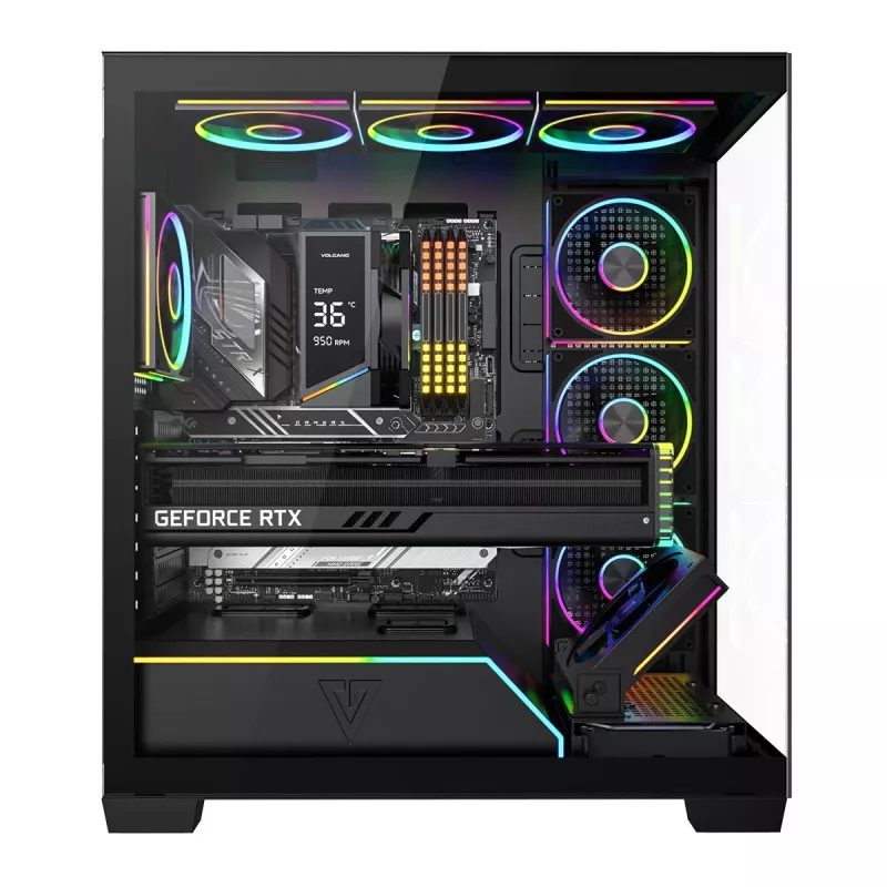 Modecom Volcano Stellar Plus ARGB Midi 8F musta