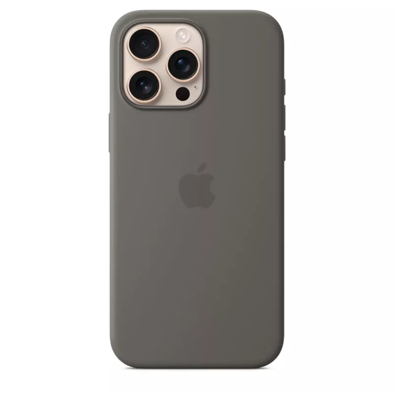 Silikonikuori MagSafe iPhone 16 Pro Max - kivinharmaa