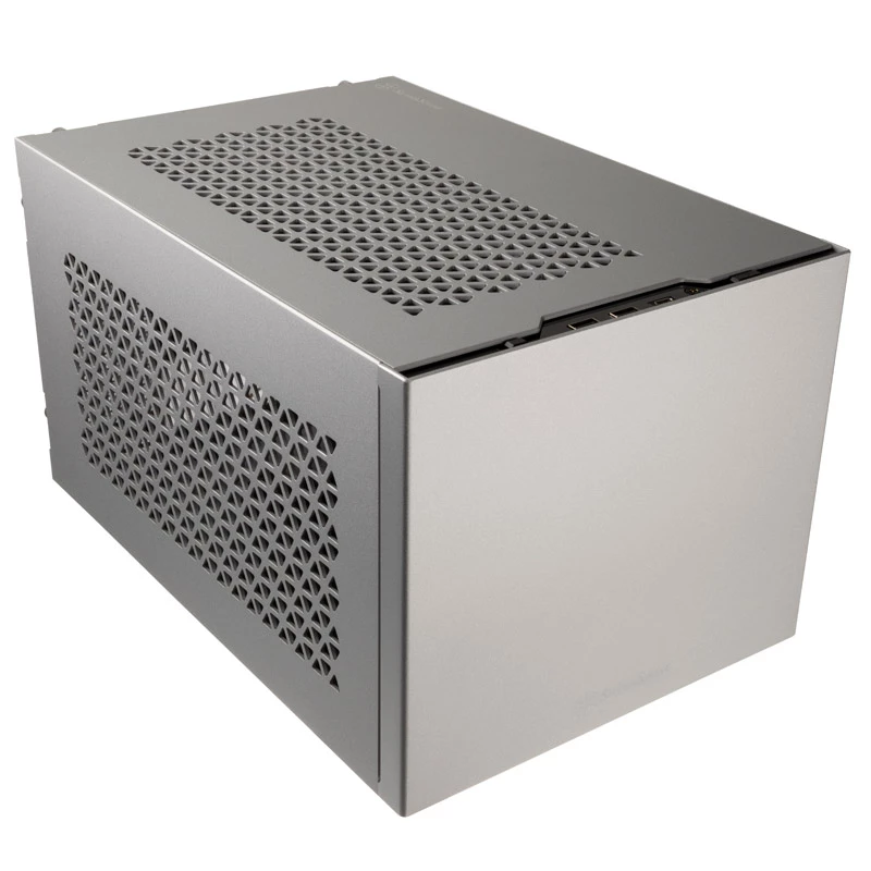 Mini-ITX-kotelo SILVERSTONE SST-SG15S, hopeinen alumiininen kompaktikotelo