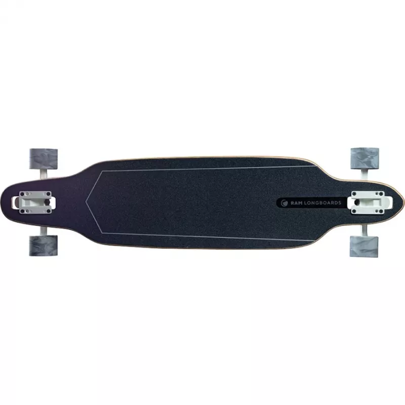 Longboard RAM Solitary Blanc de blanc — RAM-longboard, valkoinen/harmaa viimeistely