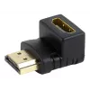 HDMI-sovitin GEMBIRD A-HDMI90-FML, HDMI–HDMI, 90° kulmasovitin, musta