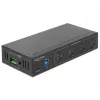 Delock 63309 ulkoinen teollisuus-USB-keskitin, 4 x USB 3.0 Type-A, 15 kV ESD-suojaus, metallikotelo, seinäasennettava
