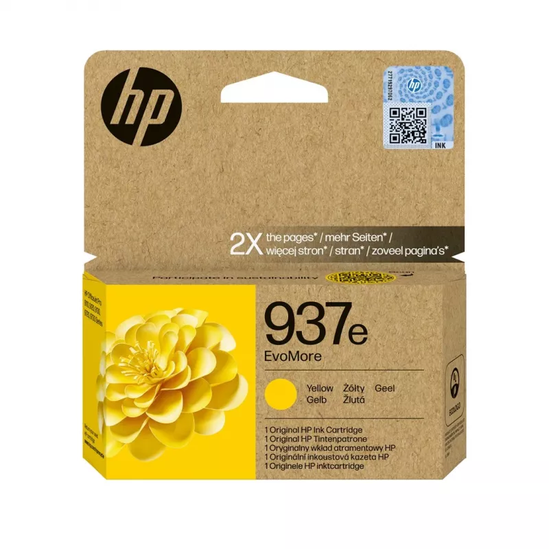 HP 937e EvoMore keltainen alkuperäinen mustekasetti
