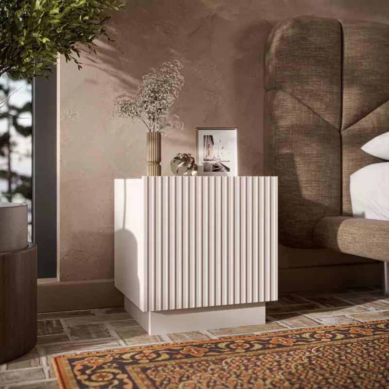 Yöpöytäsarja Cama meble LIVERTI 2 kpl, 45×42×47 cm, cashmere-väri, MDF ja lastulevy
