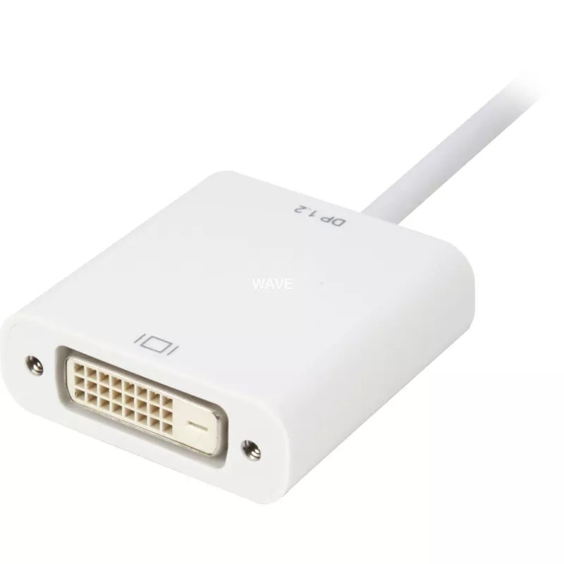 DisplayPort-DVI-adapterikaapeli Sharkoon 0,15 m valkoinen — DisplayPort 1.2 - DVI