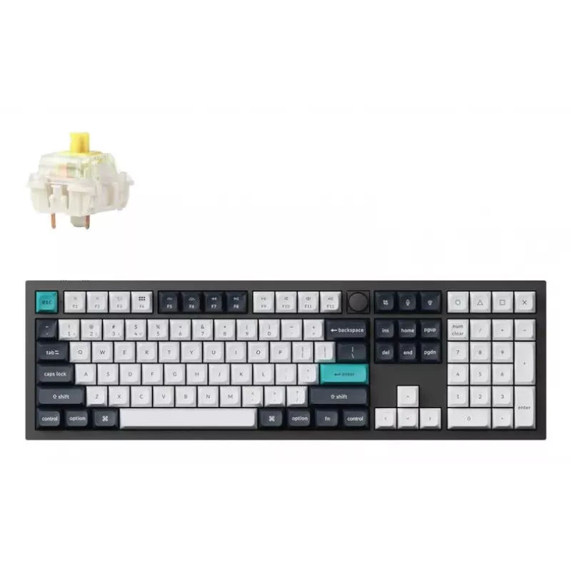 Mekaaninen näppäimistö Keychron Q6 Max QMK VIA Gateron Jupiter -kytkimillä, full-size-asettelu