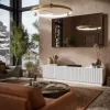 TV-taso cama meble LIVERTI 2000x420x480 mm, valkoinen, lastulevykansi