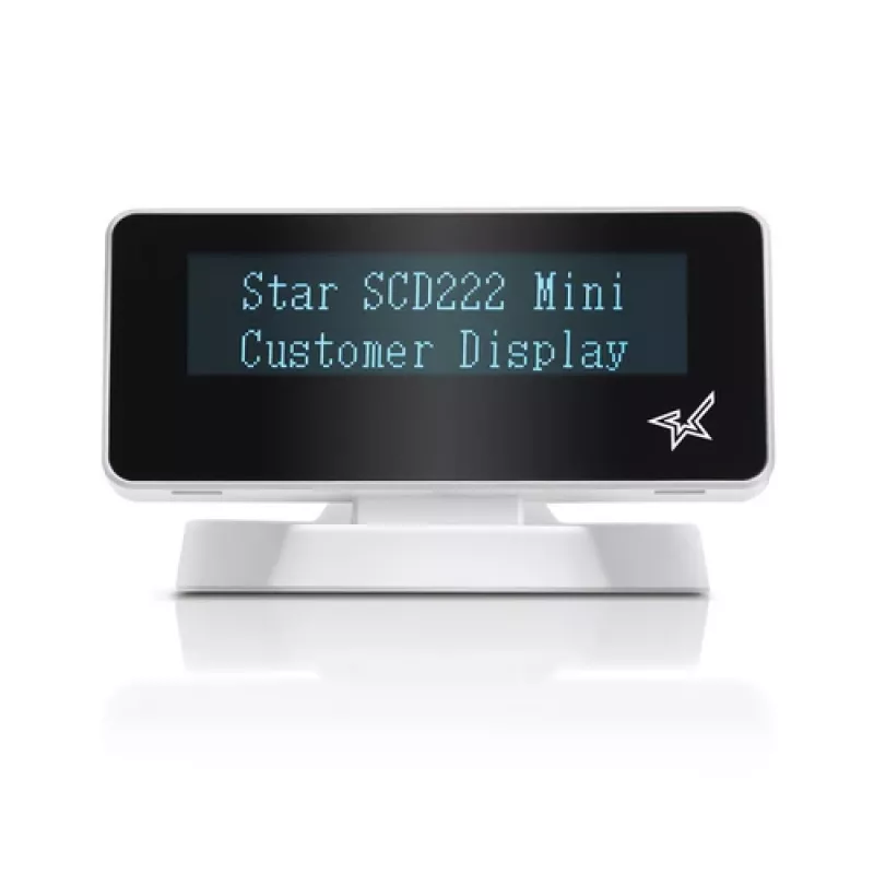 Näyttö Star Micronics SCD222U 20 merkkiä USB 2.0 valkoinen