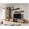 Cama kahden hyllyn sarja 125cm SOHO lefkas tammi/musta