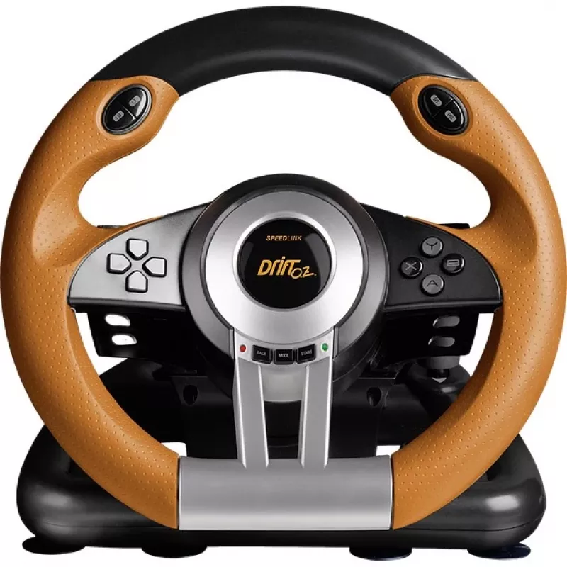 Ohjauspyörä + polkimet Speedlink DRIFT O.Z. musta harmaa oranssi