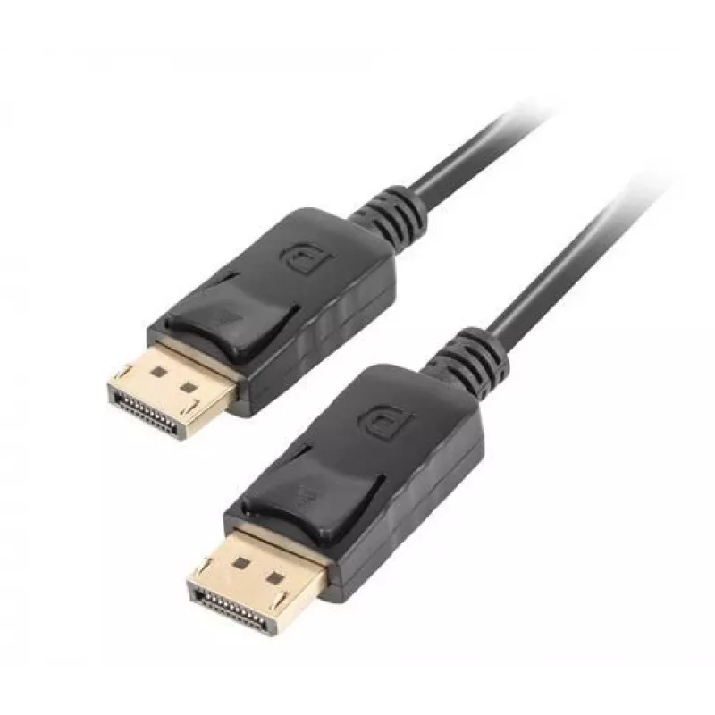 Lanberg DisplayPort-kaapeli 19 Pin V1.2 4K, 1M | CA-DPDP-10CC-0010-BK | DisplayPort - DisplayPort