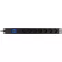 Sähkönjakoyksikkö PowerWalker 10133010 PDU 1U musta, Type-F-pistorasiat, C20-liitäntä, 16 A, 3500 W, 2 m kaapeli