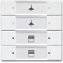 BUSCH JAEGER kosketusanturi 4/8-kertainen monitoiminto 6127/02-84