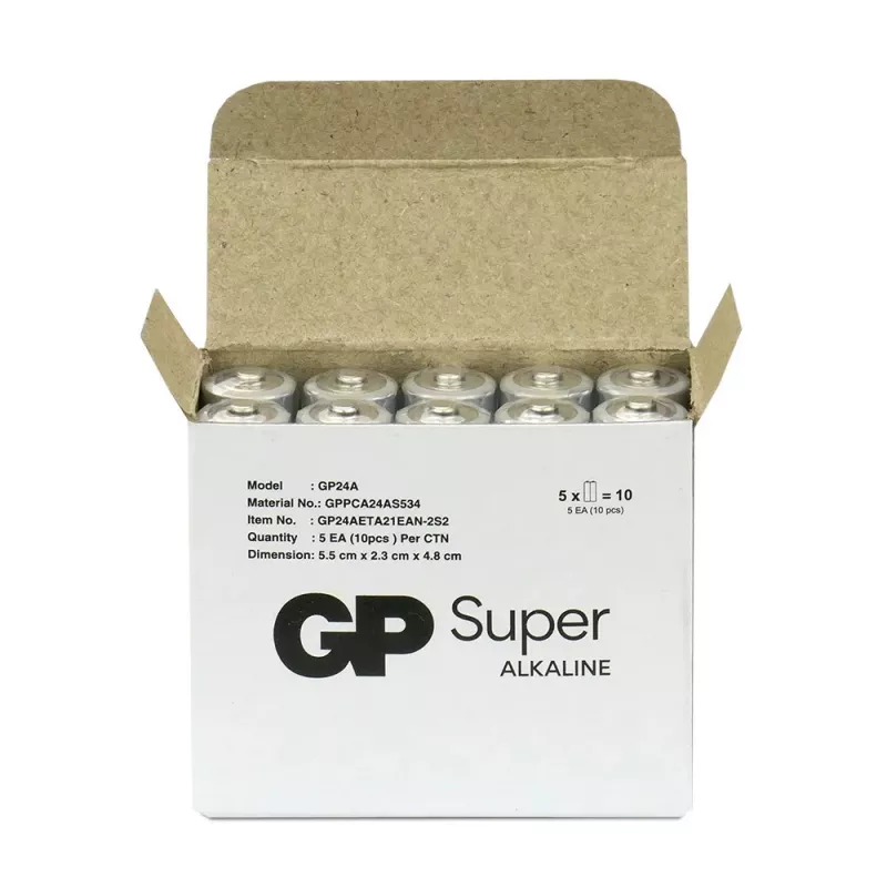 Alkali-AAA-paristot GP Battery SUPER 1,5V — 10 kpl:n pakkaus