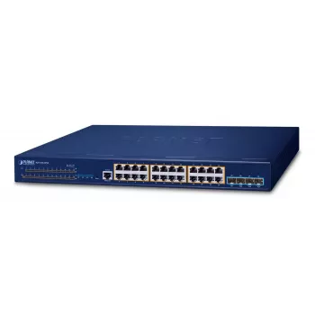 Hallittava kytkin PLANET Layer 3 24-porttinen 10/100/1000T Gigabit Ethernet 1U