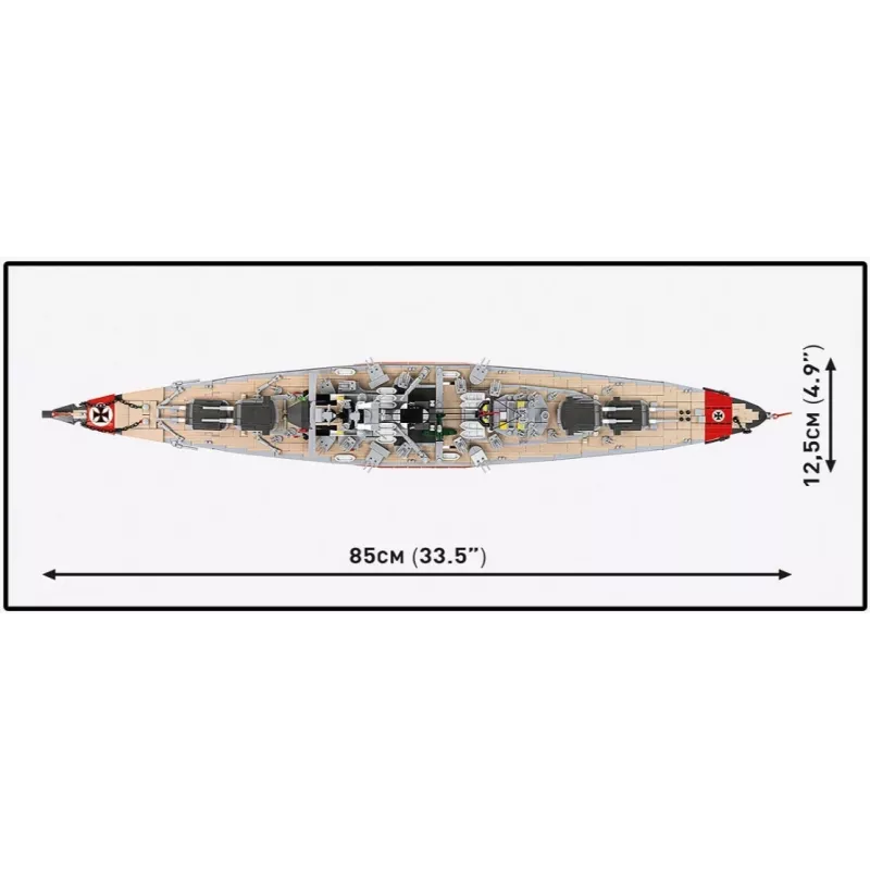 Rakennussarja Cobi taistelulaiva Bismarck -malli 3204 osalla - Cobi CO BI-4860
