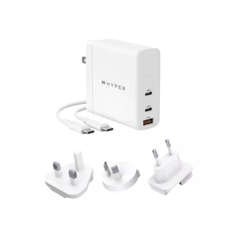HYPER HJG140WW laturi mobiililaitteille yleislaturi valkoinen AC pikalataus sisäkäyttöön