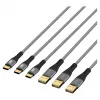EFB Elektronik USB-A–USB-C-kaapelisarja 60W QC 3A 3x2m - Digitaalinen/data (USB-AC-00008)