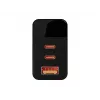 LCD-seinälaturi USB-pistorasia + USB-Cx2 PD 65W GAN musta wattimittari