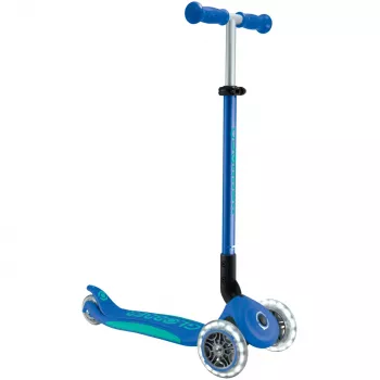 Primo Foldable Plus Lights, skootteri tummansininen/turkoosi