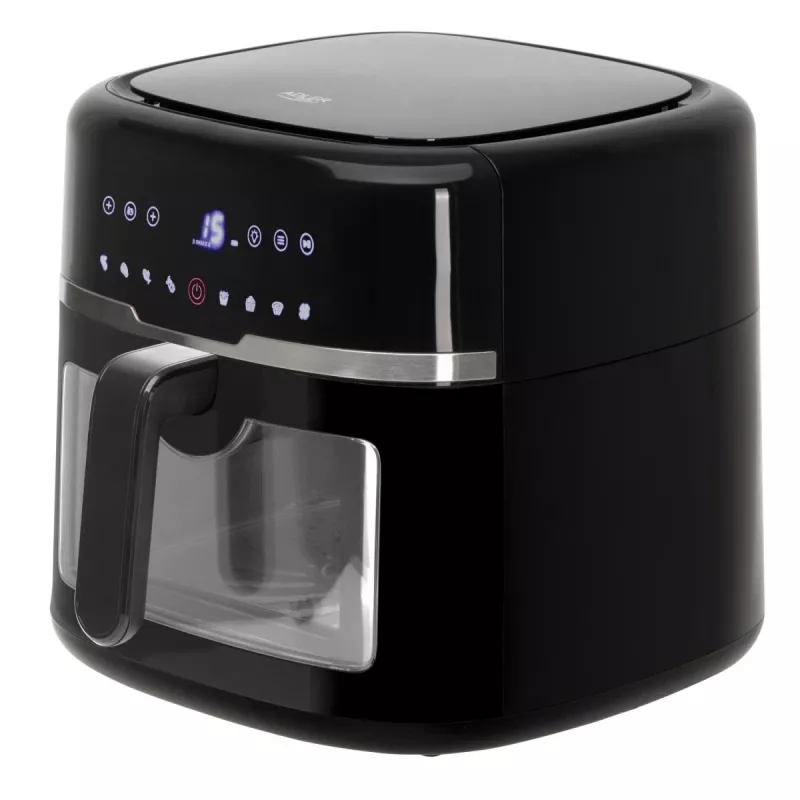 Adler AD 6318 kuumailmafriteerauskeitin, 8 l, 2500 W, LCD-näyttö, 9 ohjelmaa, musta