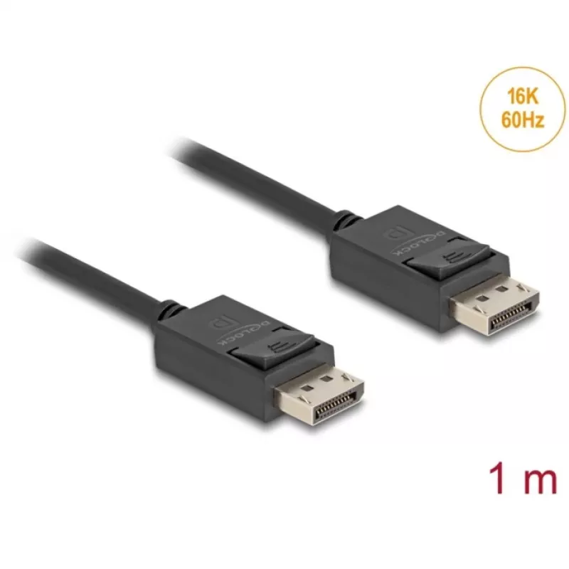 DeLOCK 81174 -DisplayPort-kaapeli 1 m musta DisplayPort–DisplayPort