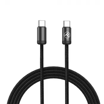 USB-C-kaapeli Tellur TLL155801 240W 2m musta – USB-C–USB-C-lataus- ja datakaapeli