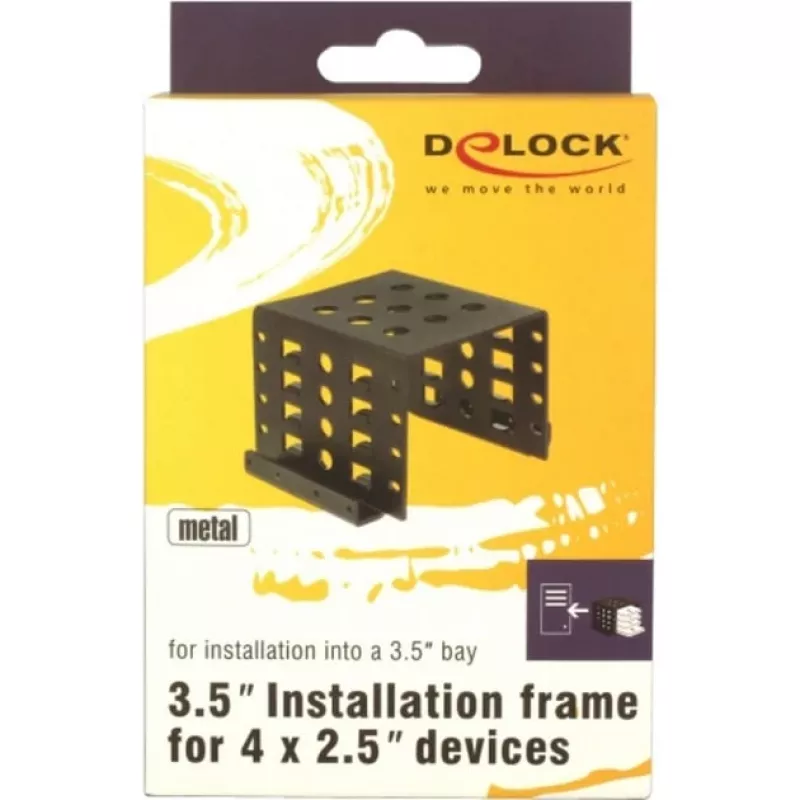 DeLOCK 18271 asennuskehys 4 x 2,5 tuuman asemaa 3,5 tuuman paikkaan