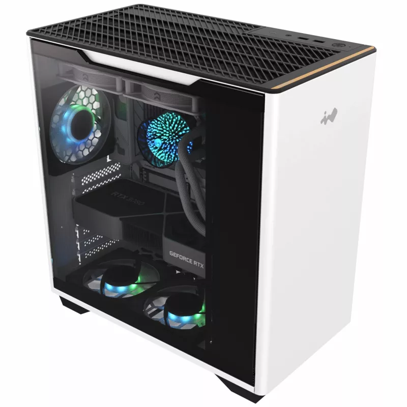 InWin A5 Midi-Tower karkaistu lasi – valkoinen