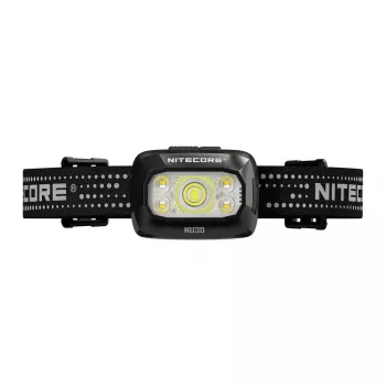 Otsalamppu Nitecore NU30 — kompakti, kannettava LED-otsalamppu, jopa 500 lumenia, useita tehotasoja, punaisen valon tila