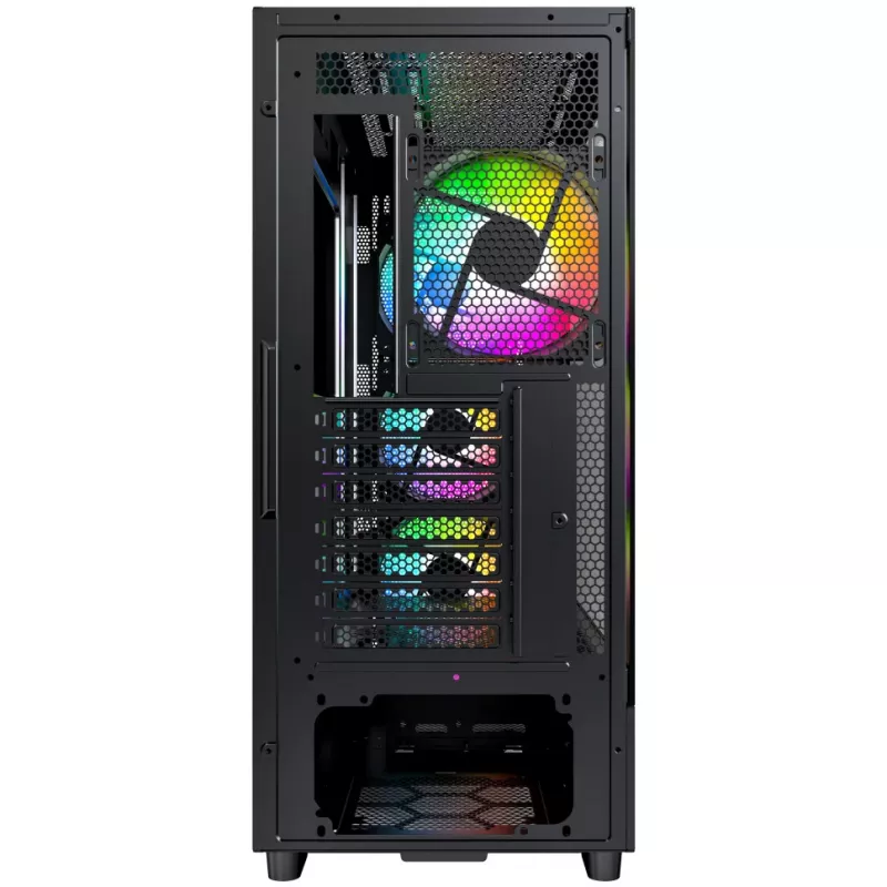 PC-kotelo Montech X5 Midi Tower musta ATX 3x 140 mm:n tuuletin