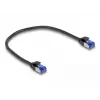 Verkkokaapeli DeLOCK RJ45 Cat.6A S/FTP ohut 0,25 m musta