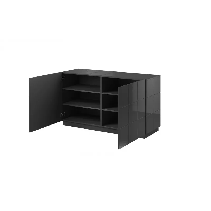 Cama Sideboard 2D REJA grafiitinharmaa kiiltävä/grafiitinharmaa kiiltävä