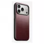 Nomad Modern Leather Case -puhelinkotelo iPhone 17 Pro, nahka + TPU + PC, sopii 16 cm (6,3 inch) näytölle, Bordeaux