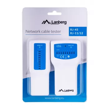 Lanberg NT-0402 PoE-verkkokaapelitesteri, sininen/valkoinen