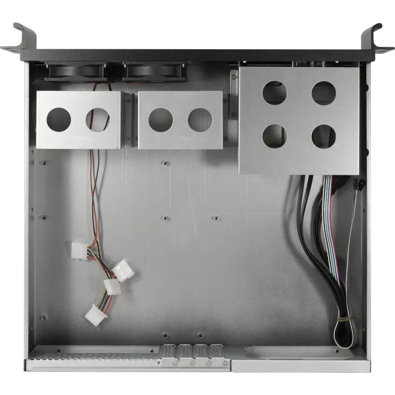 Inter-Tech 2U-K-240L 2U räkkiasennettava palvelinkotelo Micro-ATX-emolevylle, musta