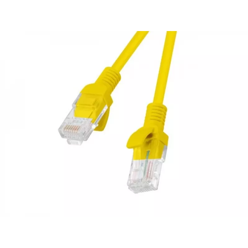 Lanberg PCU5-20CC-0025-Y Cat.5e UTP -kytkentäkaapeli, 0,25 m, keltainen, 10 kpl:n pakkaus