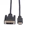 ROLINE sovitinkaapeli HDMI - DVI-D (Single Link) - 1,5 m - musta (11.04.5516)